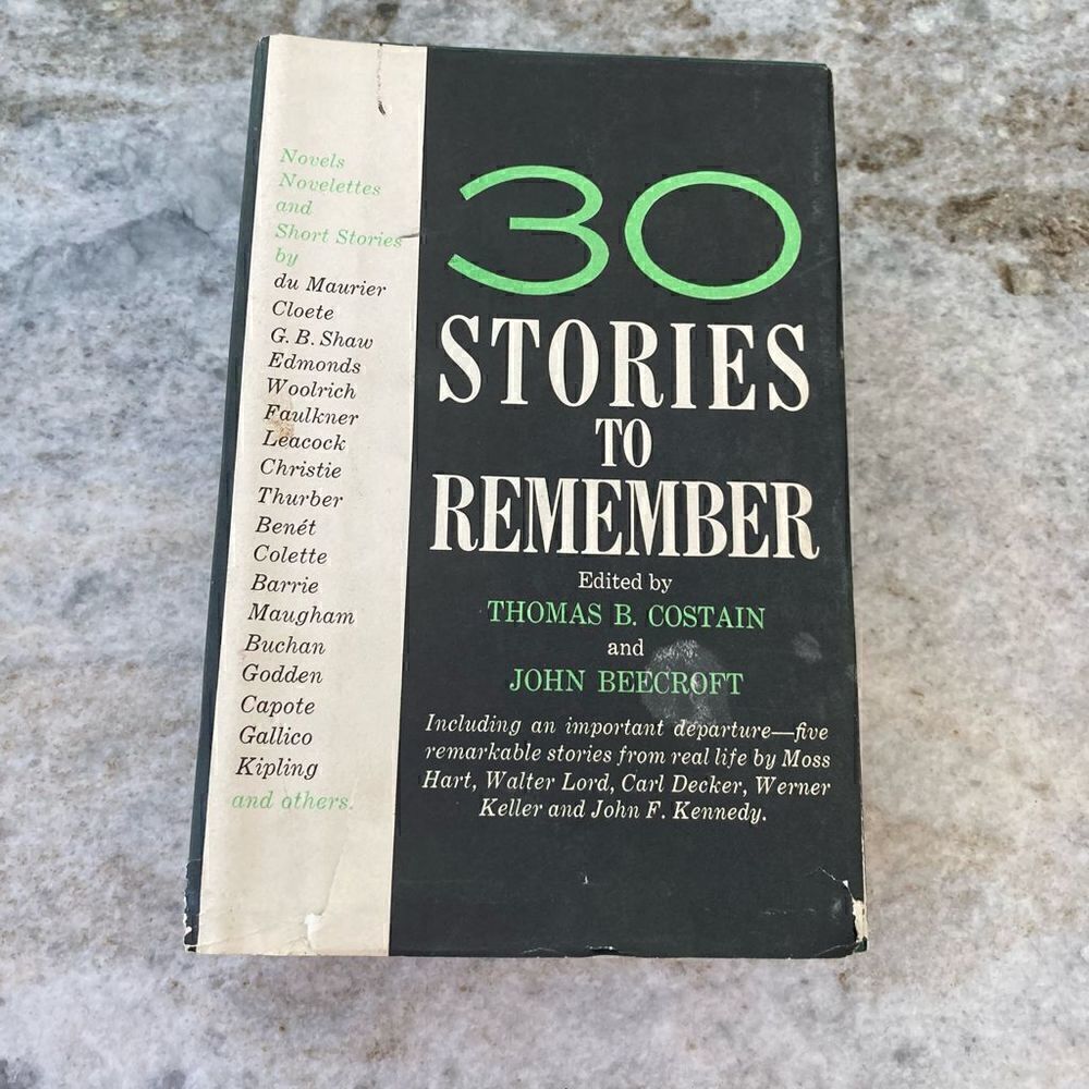 Antique Book, 30 Stories to Remember, Collection of Authors, Hardcover